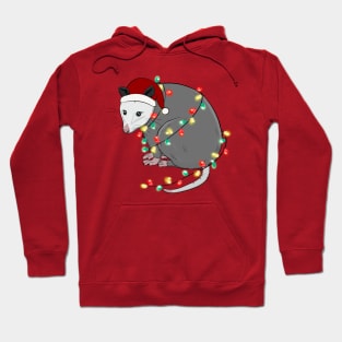 Halloween Opposum Christmas Lights Costume Hoodie